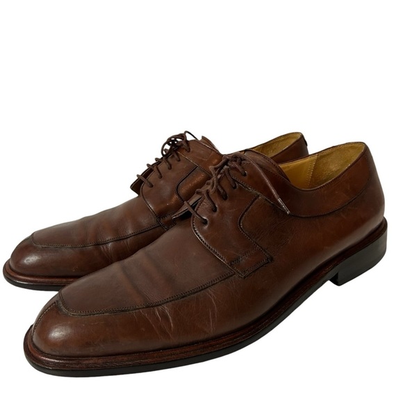 Mezlan Fiore Men Size 11 M Brown Leather Split Toe Lace Up Derby Dress Shoes main image 7